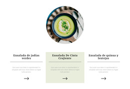 Comidas Saludables: Plantilla HTML Básica