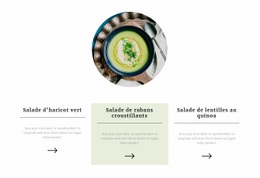 Page De Destination Premium Pour Repas Sains