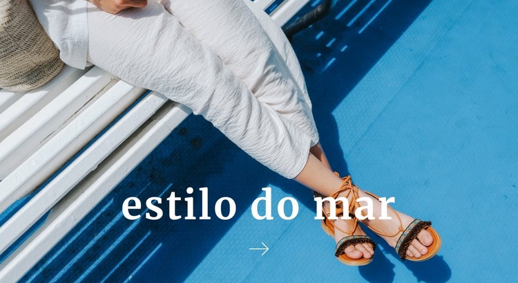 Estilo do mar Modelo HTML5