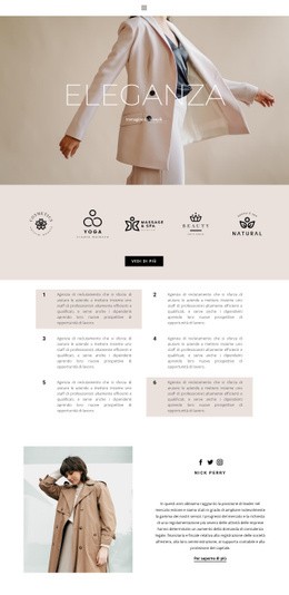 L'Eleganza Nella Moda - Fantastico Mockup Del Sito Web