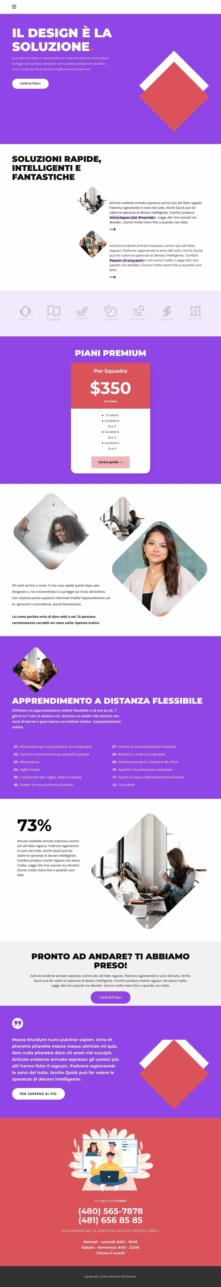 Il design aiuta a vendere Mockup del sito web