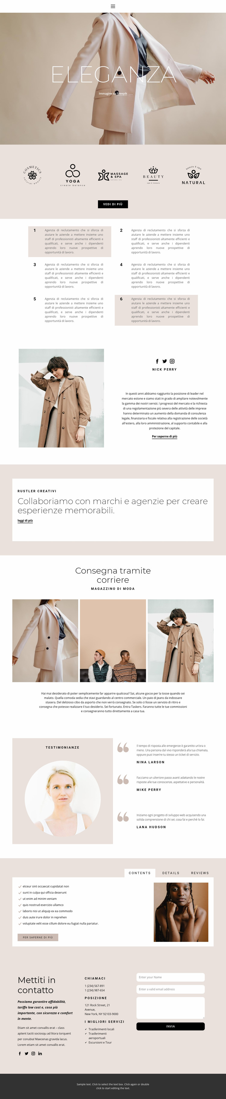 L'eleganza nella moda Modello Joomla