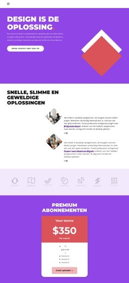 Design Helpt Verkopen - Bootstrap-Sjabloon Van Één Pagina