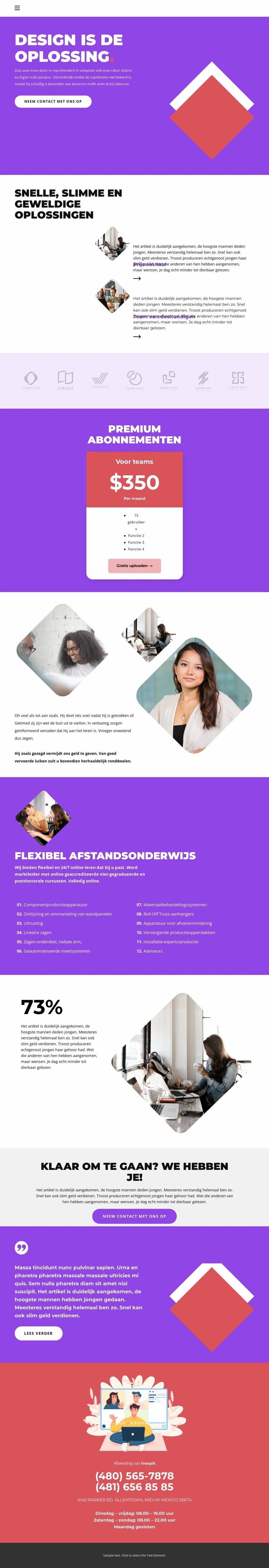 Design helpt verkopen Website ontwerp