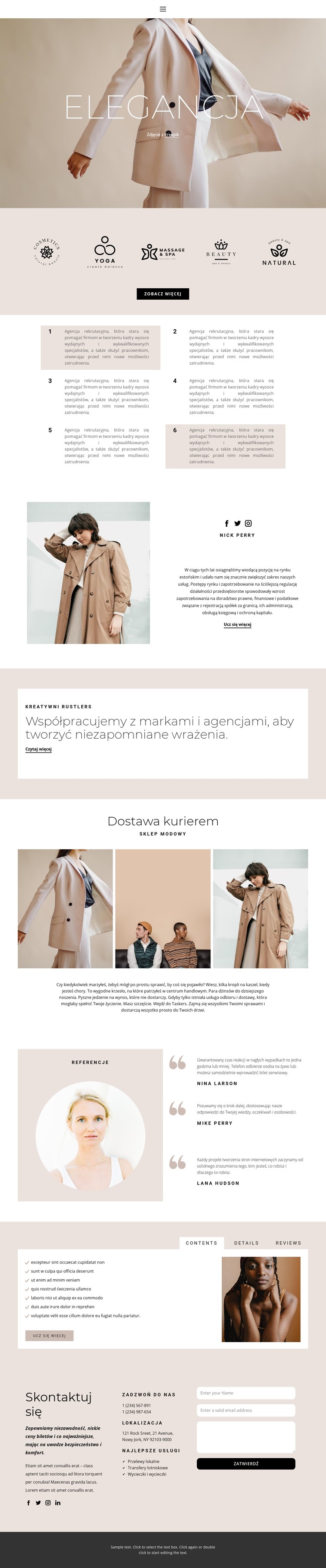 Elegancja w modzie Szablon CSS