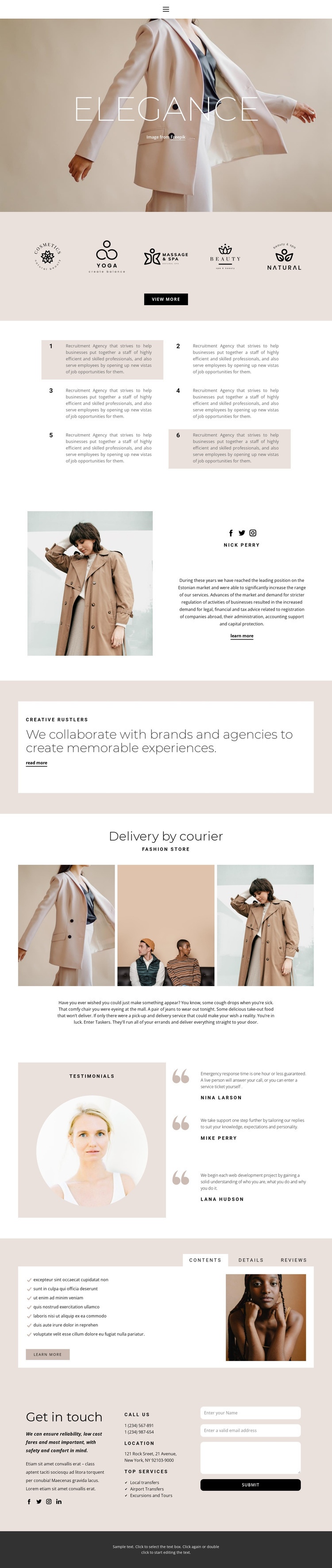 Elegance in fashion Squarespace Template Alternative