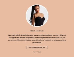 O Salonu Dredů - HTML Web Page Builder