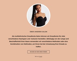 Benutzerdefinierte Schriftarten, Farben Und Grafiken Für Über Den Dreadlock-Salon