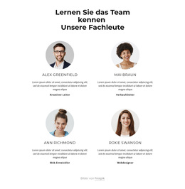 Lernen Sie Das Kreativteam Kennen – Professionelles WordPress-Theme