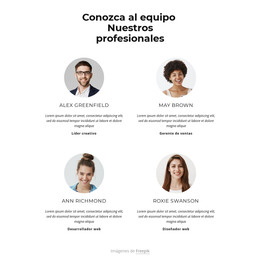 Conoce Al Equipo Creativo - Plantilla De Página De Destino