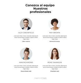Conoce Al Equipo Creativo: Plantilla HTML5 Definitiva