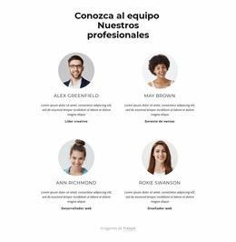 Conoce Al Equipo Creativo - Plantilla Joomla Gratuita