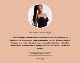 À Propos Du Salon De Dreadlocks - HTML Web Page Builder