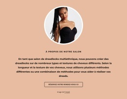 À Propos Du Salon De Dreadlocks – Maquette De Site Web Par Glisser-Déposer