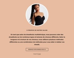 Modèle HTML5 Polyvalent Pour À Propos Du Salon De Dreadlocks