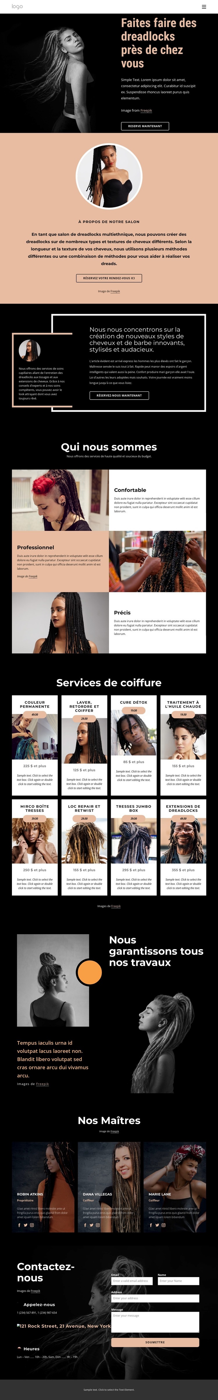 Faites faire des dreadlocks près de chez vous Modèle