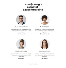 Ismerje Meg A Kreatív Csapatot – Gyönyörű Sablonok Létrehozása