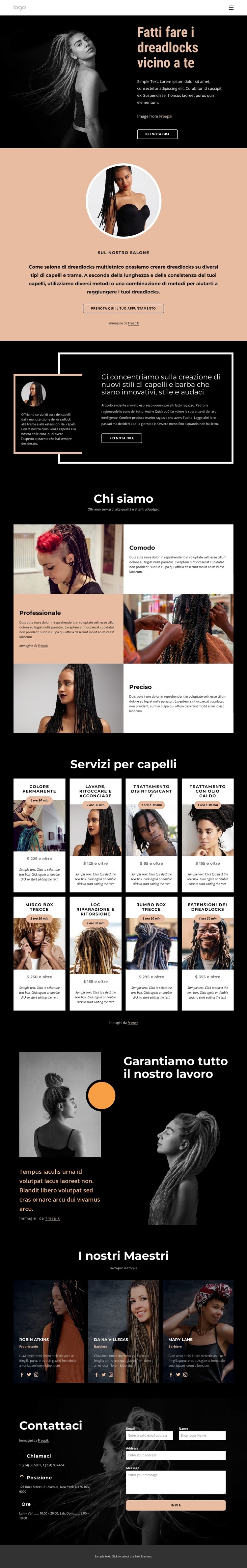 Fatti fare i dreadlocks vicino a te Costruttore di siti web HTML