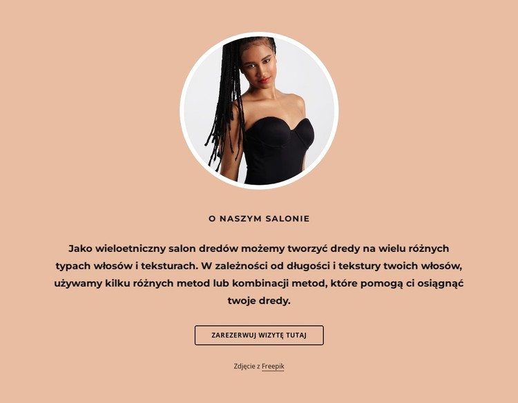 O salonie dredów Szablon CSS