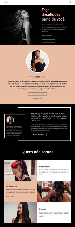 HTML5 Responsivo Para Faça Dreadlocks Perto De Você