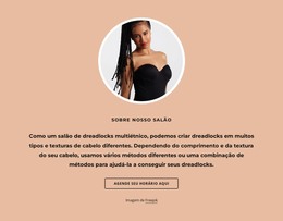 Sobre O Salão Dreadlock - Modelo De Página HTML