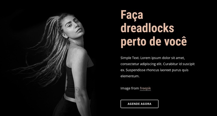 Estilo de cabelo premium Landing Page