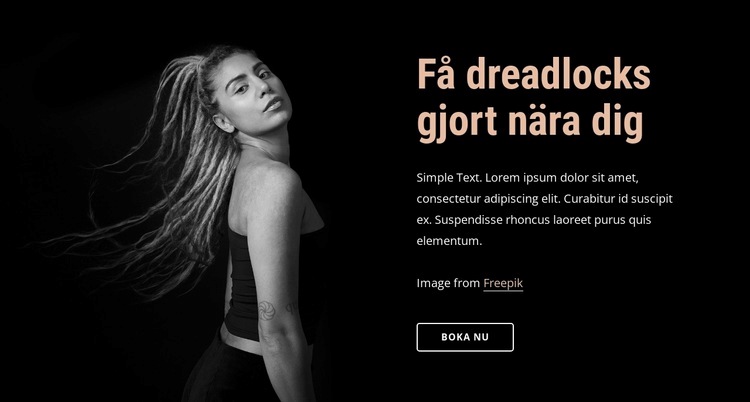 Premium hårstyling CSS -mall