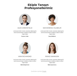 Yaratıcı Ekiple Tanışın - En Iyi Web Sitesi Şablonu