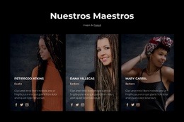 Plantilla HTML5 Maestros De Salones De Belleza Para Cualquier Dispositivo