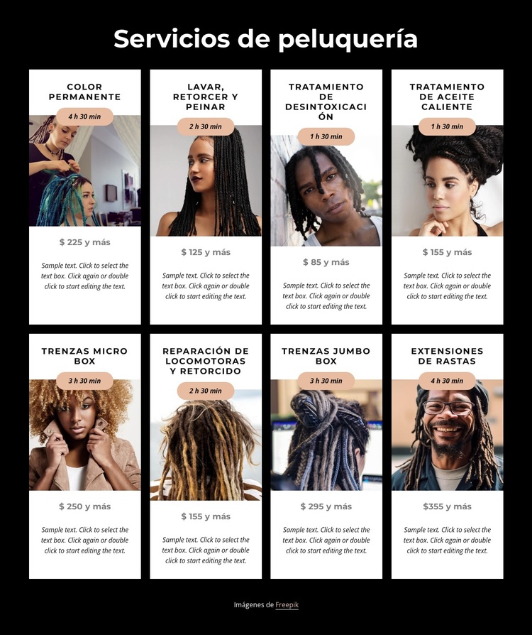 servicios de rastas Tema de WordPress