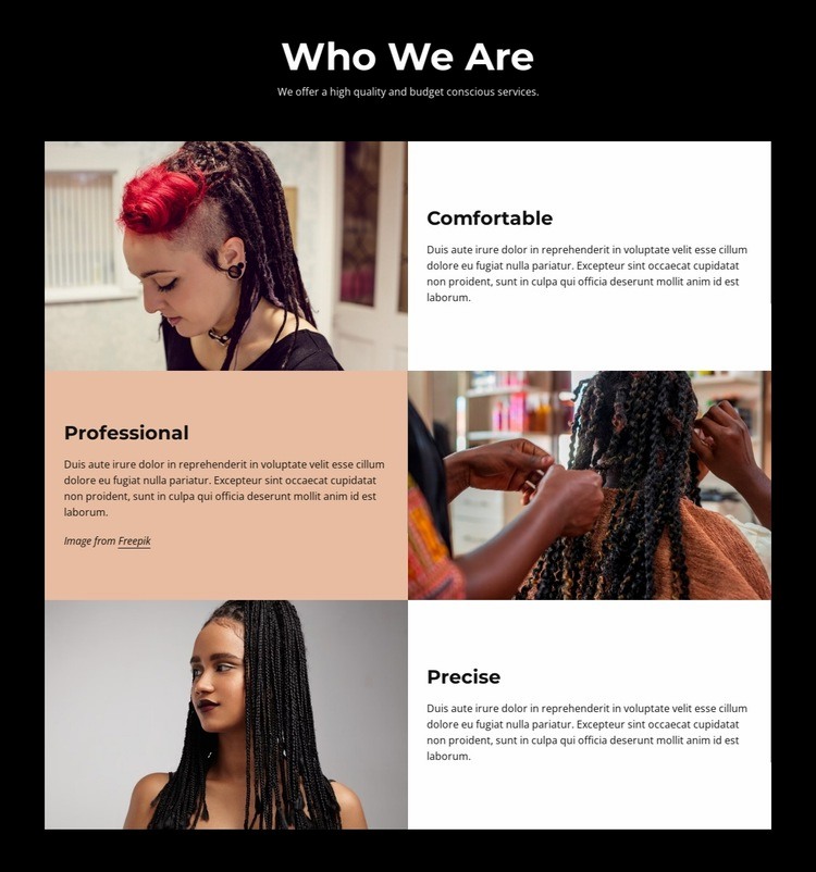 Dreadlocks salon and spa Homepage Design