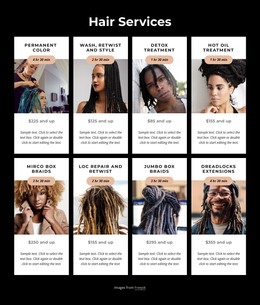 Dreadlock Services - Responsive HTML Template