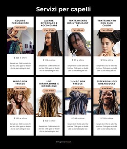 Servizi Dreadlock - Modello HTML Reattivo