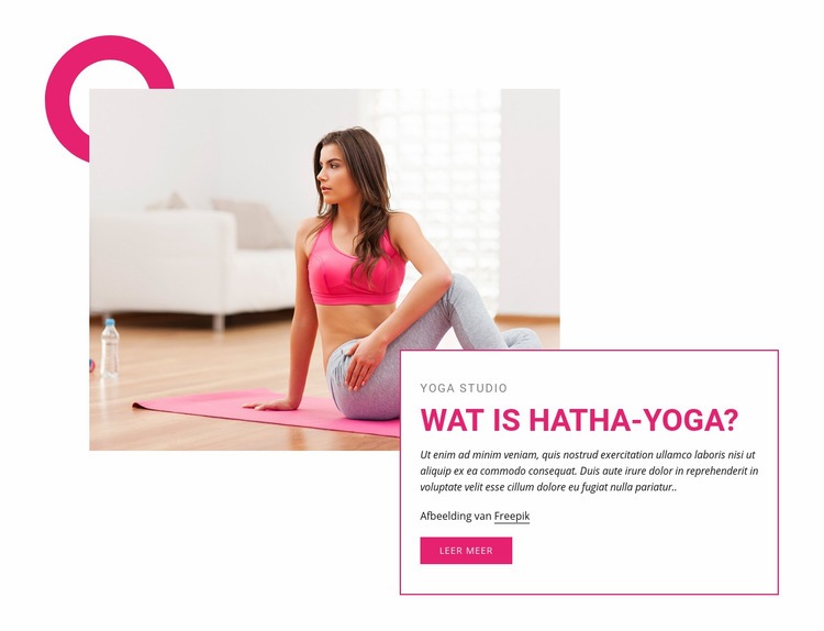 Wat is hatha yoga Sjabloon voor één pagina