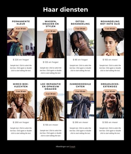 Dreadlock-Diensten Salon Responsive