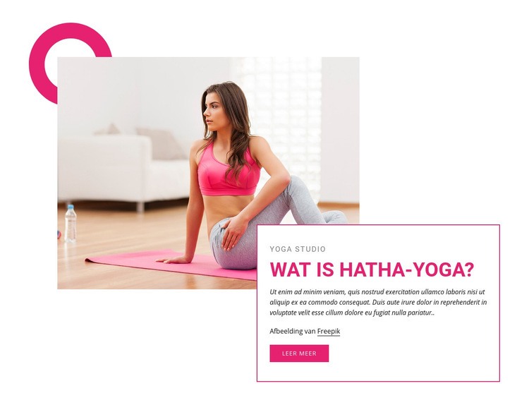 Wat is hatha yoga Website mockup
