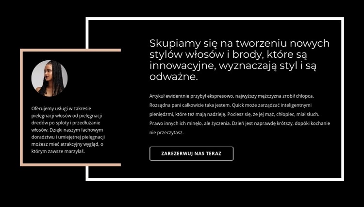 Teksty z liniami Makieta strony internetowej