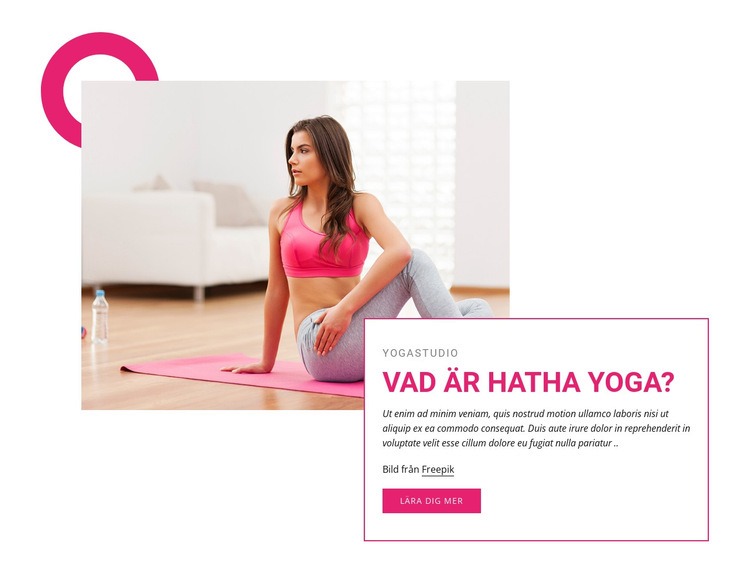 Vad är hatha yoga Webbplats mall