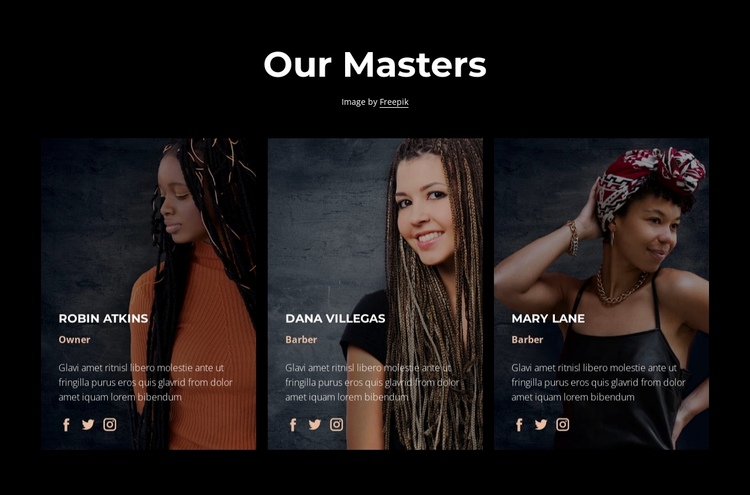 Beauty salon masters Website Builder Software