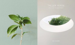 Taller Ecológico Verde - Plantilla De Una Página