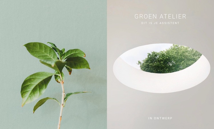 Eco groen atelier Website mockup