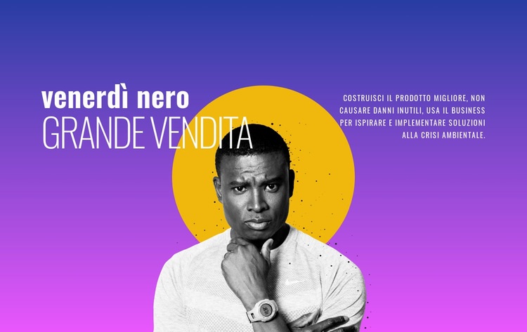 Grande vendita del venerdì nero Modello di sito Web