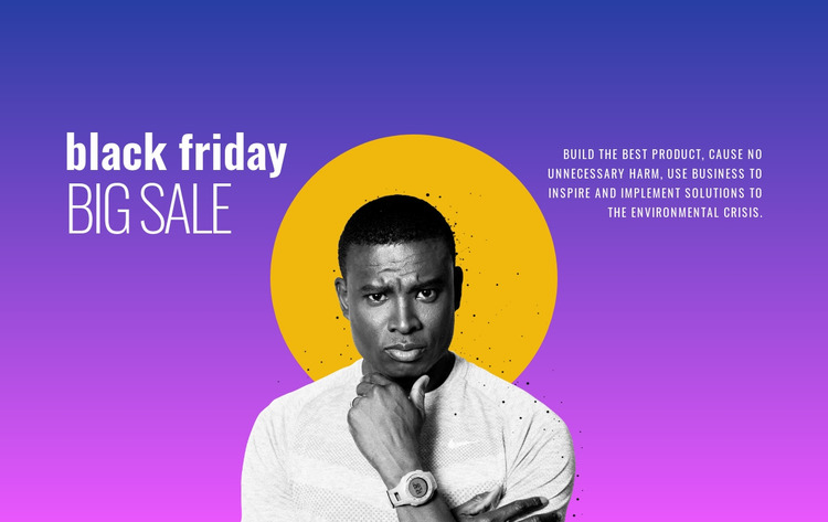 Black friday big sale Website Mockup