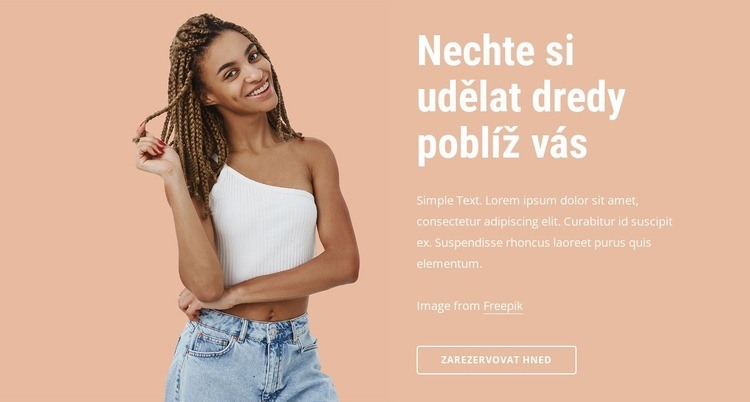 Pečlivě vytvořené metody dreadlock Šablona HTML