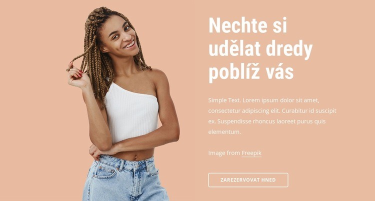 Pečlivě vytvořené metody dreadlock Webový design