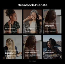 Dienstleistungen Im Dreadlock-Salon - E-Commerce-Vorlage