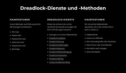 Dreadlocks-Dienste Und -Methoden - HTML-Landingpage