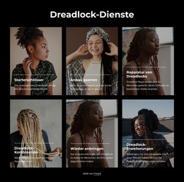 Dienstleistungen Im Dreadlock-Salon – Website-Vorlage Kostenlos Herunterladen