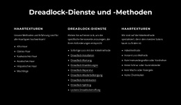 Exklusive Landingpage Für Dreadlocks-Dienste Und -Methoden