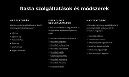 Rasta Szolgáltatások És Módszerek – HTML Céloldal